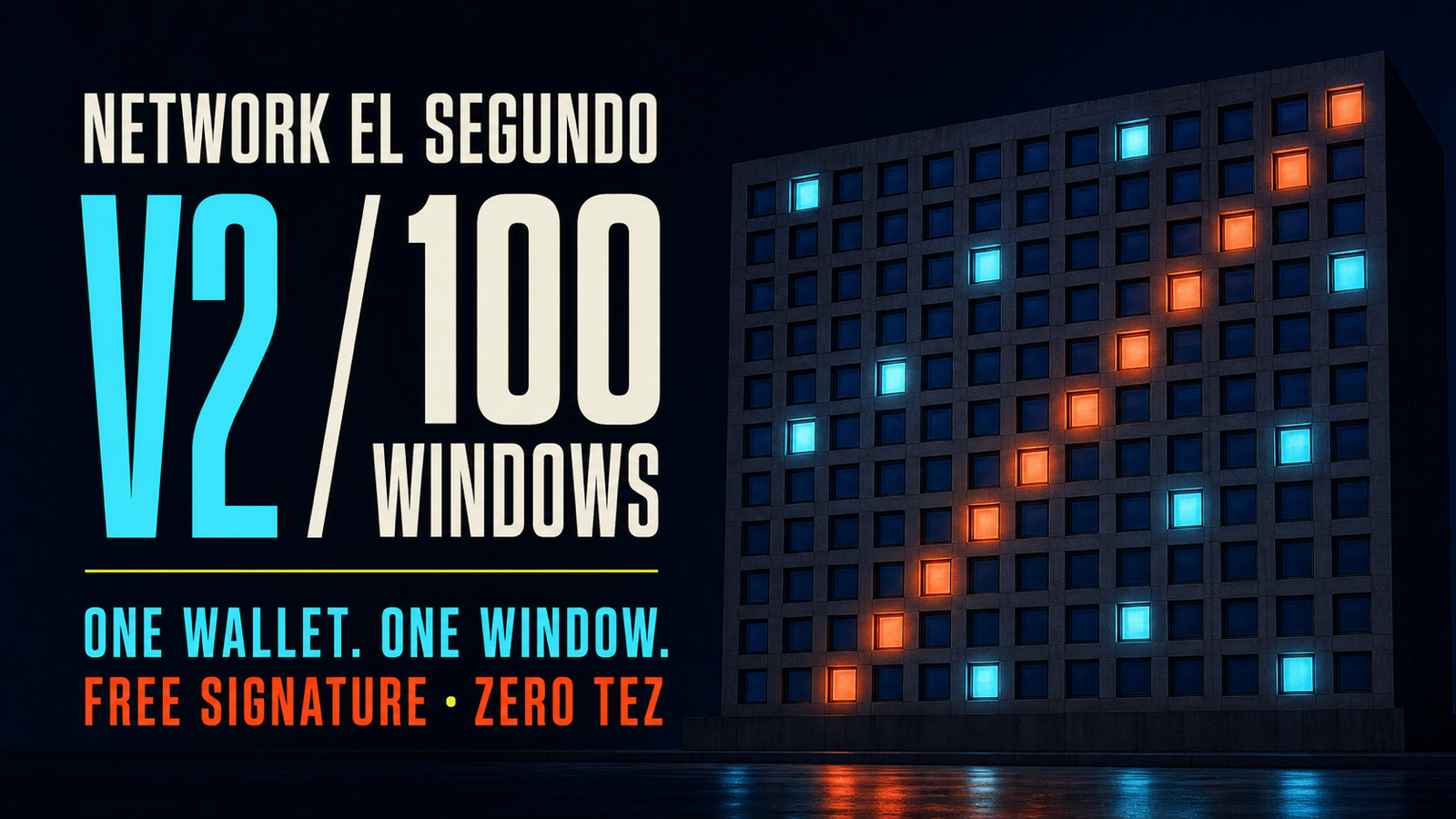 Network El Segundo wall of one hundred public windows