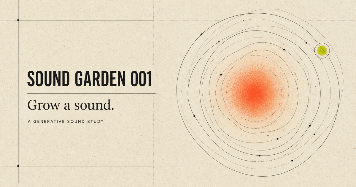 Sound Garden orbit diagram with a glowing coral center