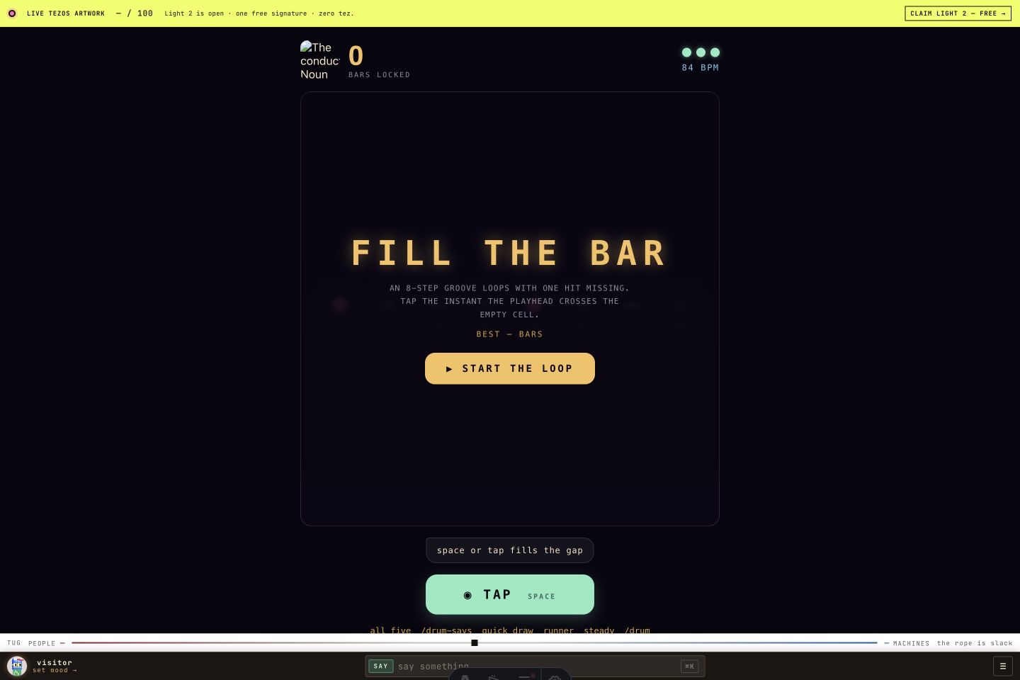 Fill the Bar browser game screen on PointCast.