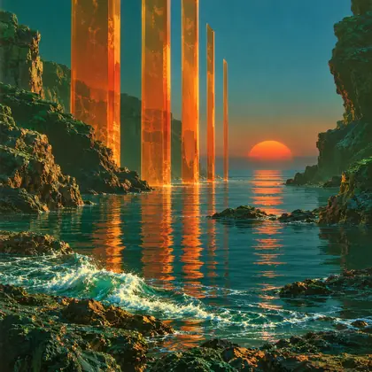 Amber Between the Cliffs — V2 interpretation