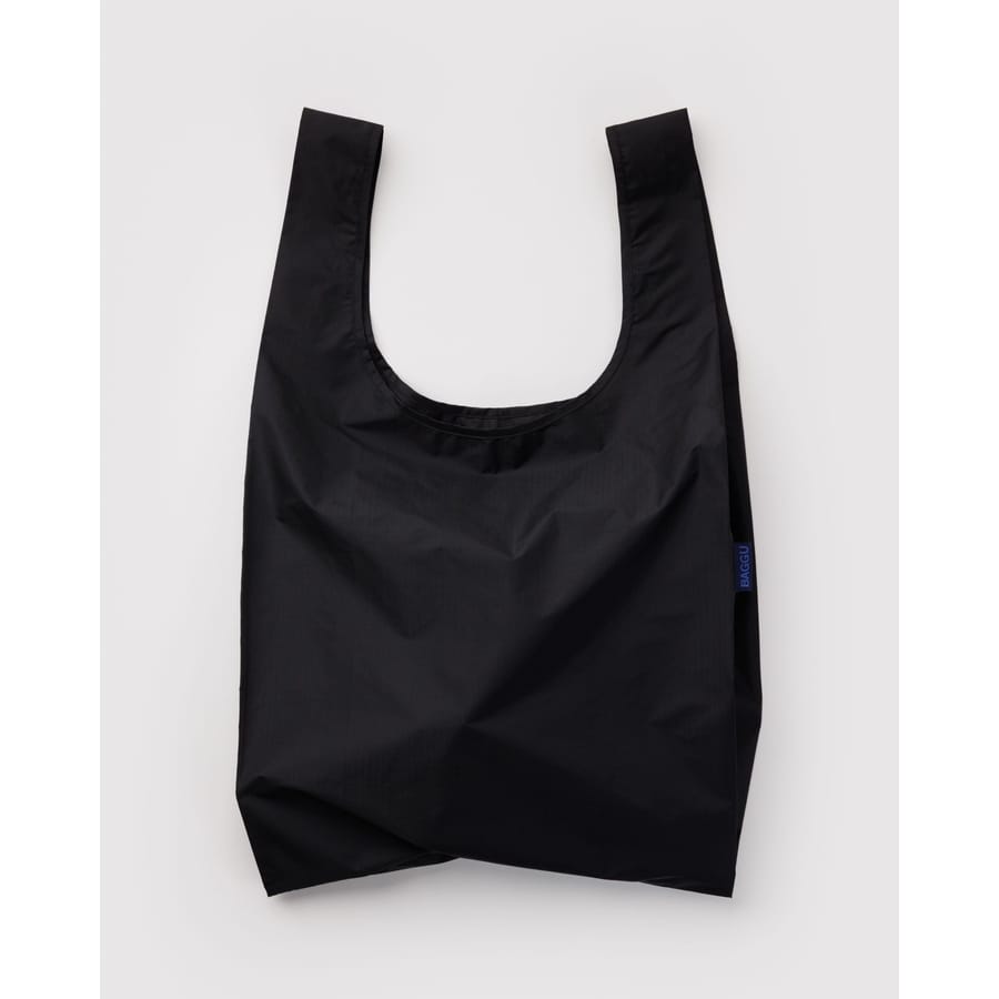 Black Standard Baggu nylon shopping bag hanging flat