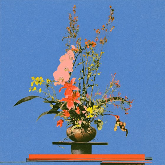 The collage rebuilt, red table pushed forward