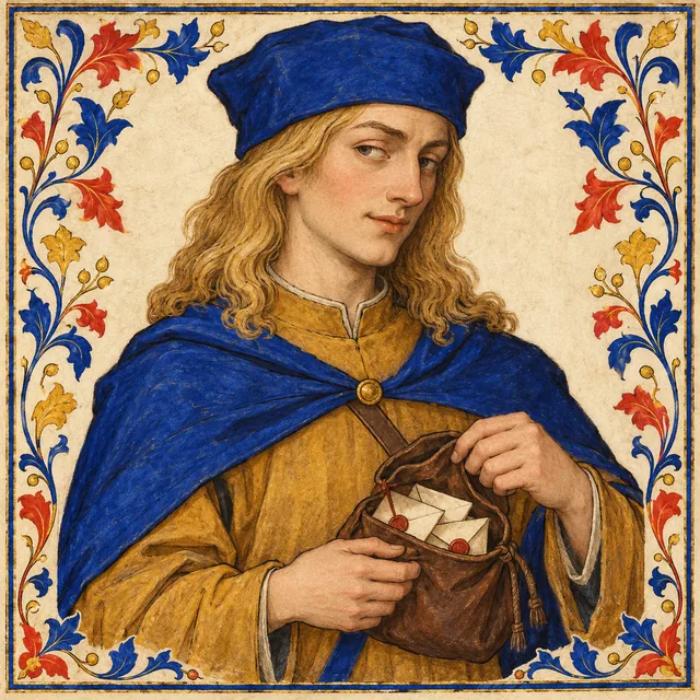 Painted interpretation of The Pardoner