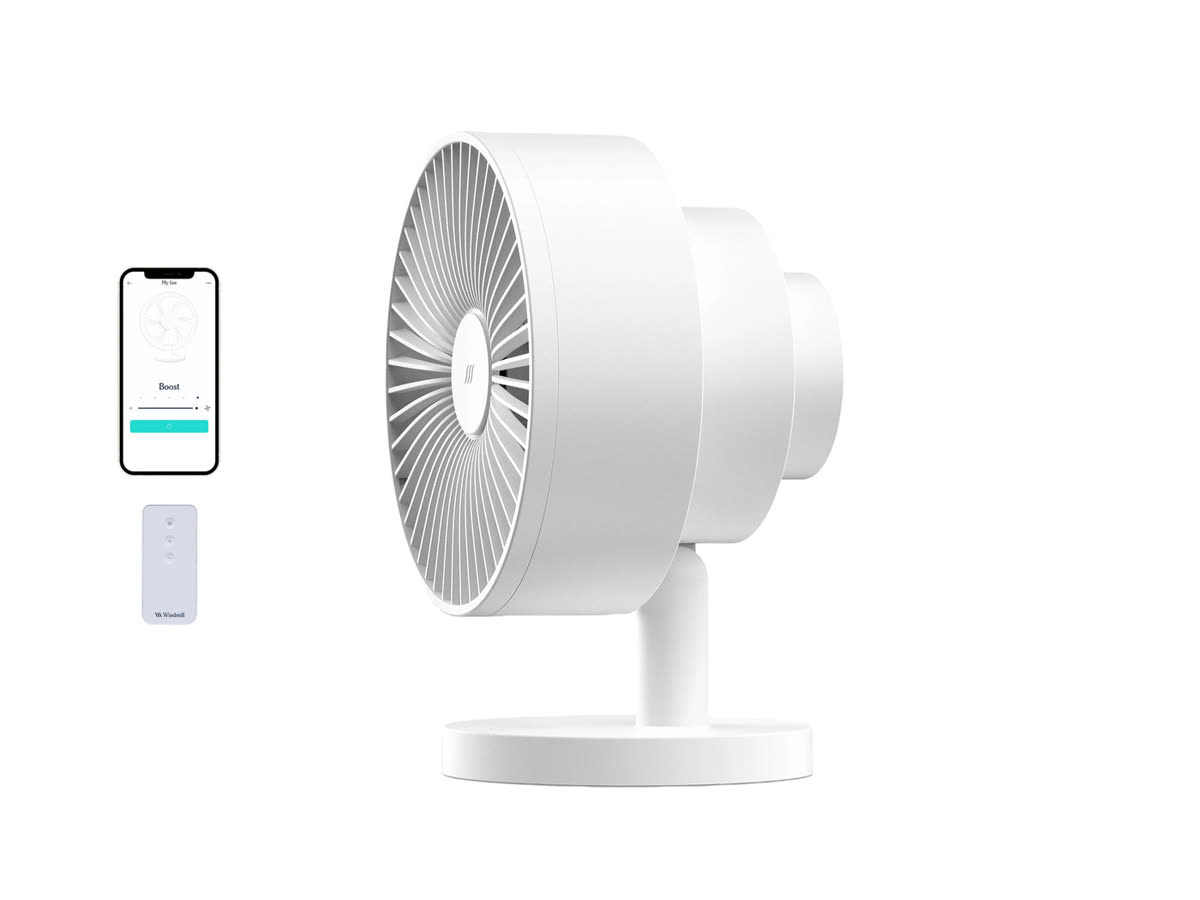 The Windmill Fan, a compact modern table fan