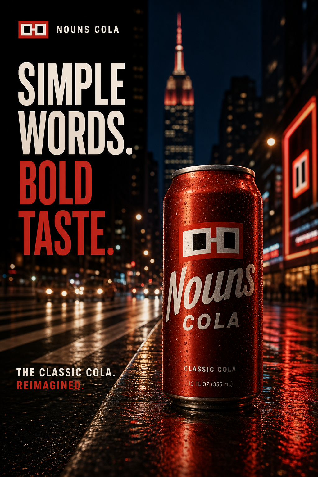 Nouns Cola poster: Night
