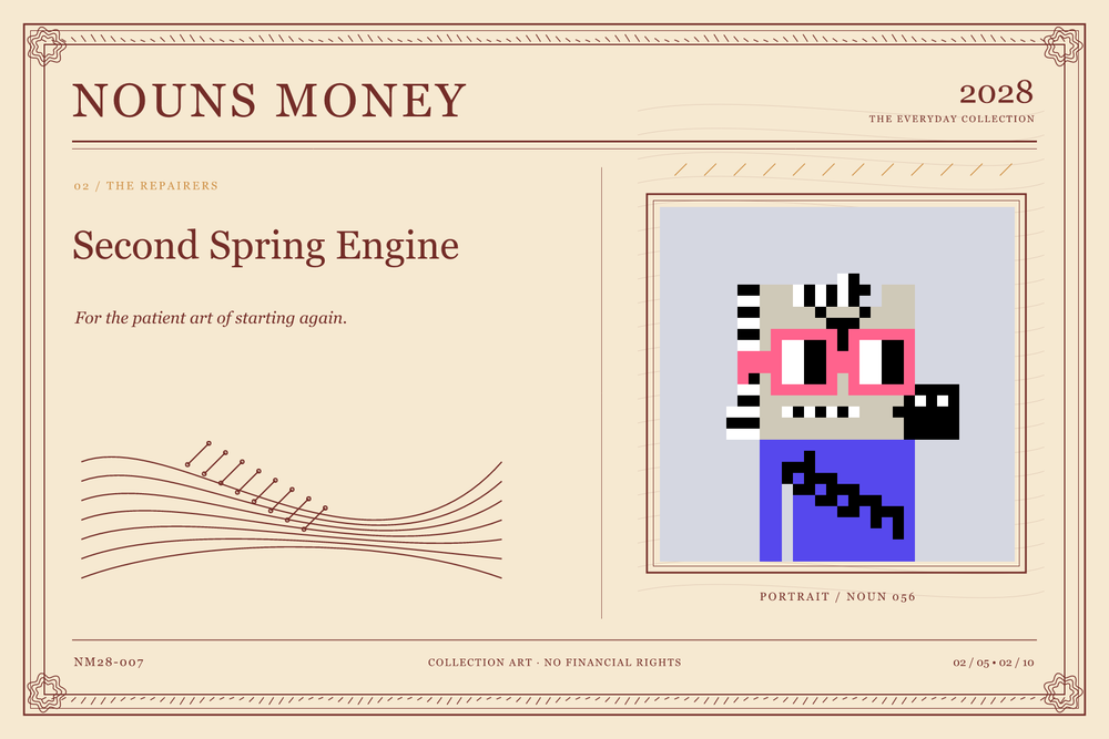 Second Spring Engine: authentic Noun #56, digital artwork serial NM28-007