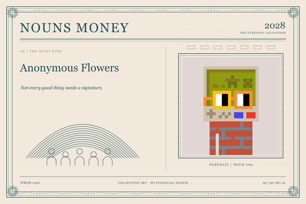 Anonymous Flowers: authentic Noun #89, digital artwork serial NM28-040