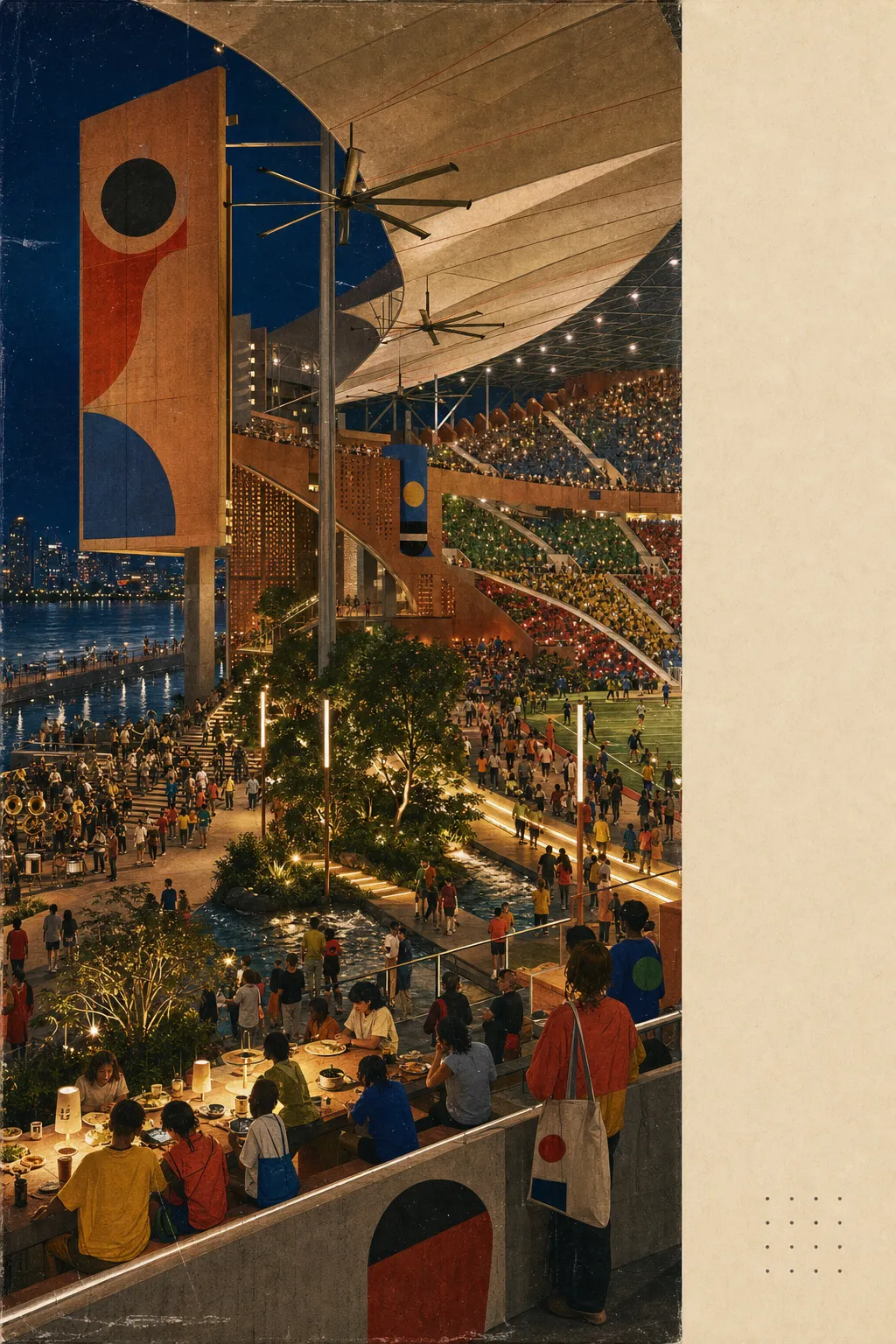 Great Lakes Civic Bowl, an original speculative 2029 college-football stadium study