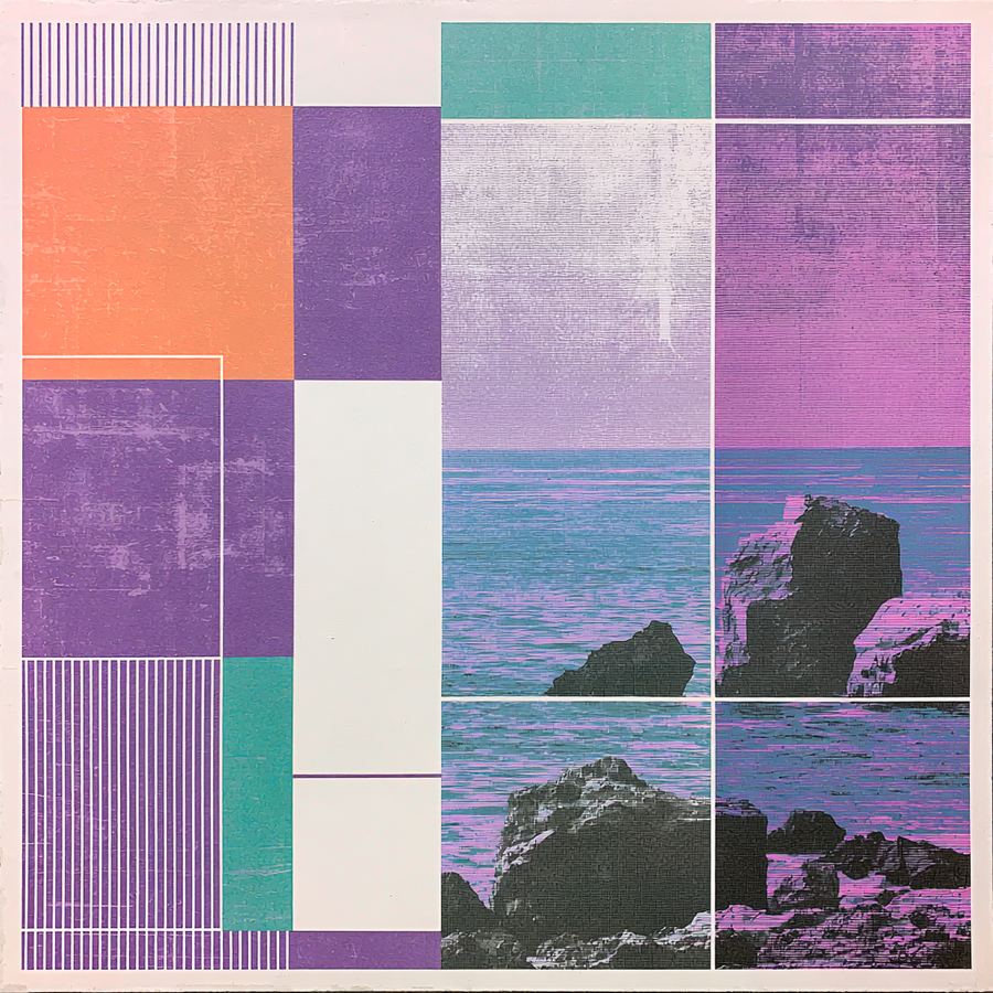 Lavender grid dimming toward the dark