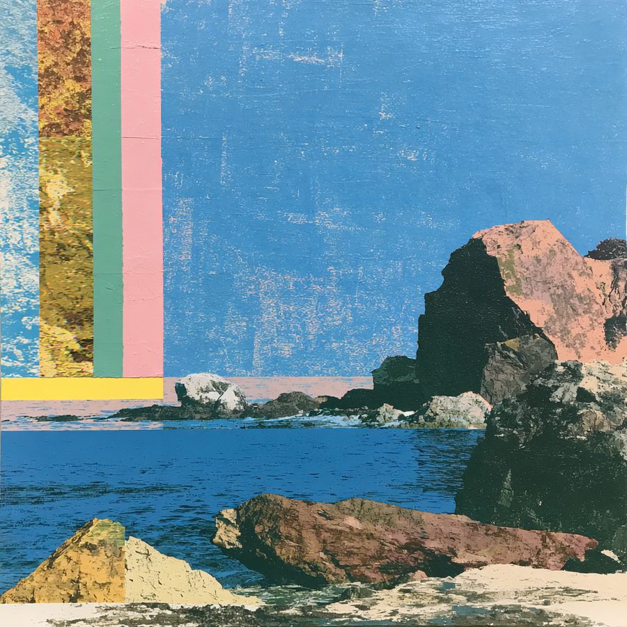 Tall blue rock holding up the sky