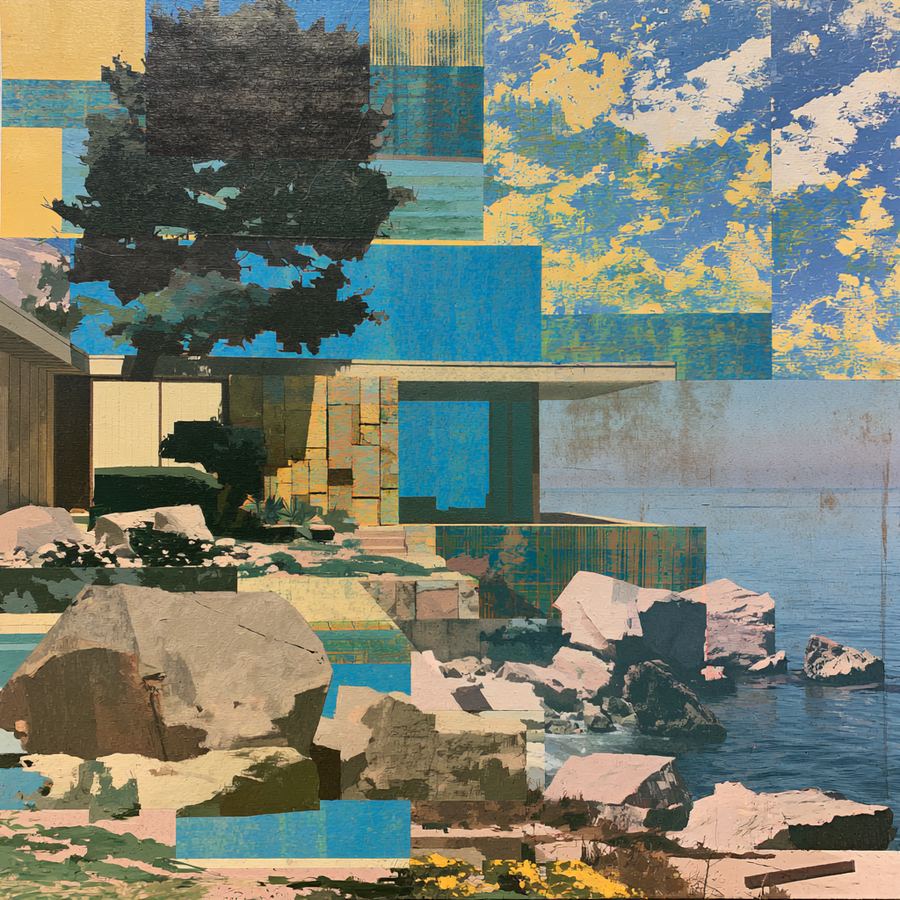 Lone pine keeping the collaged cove